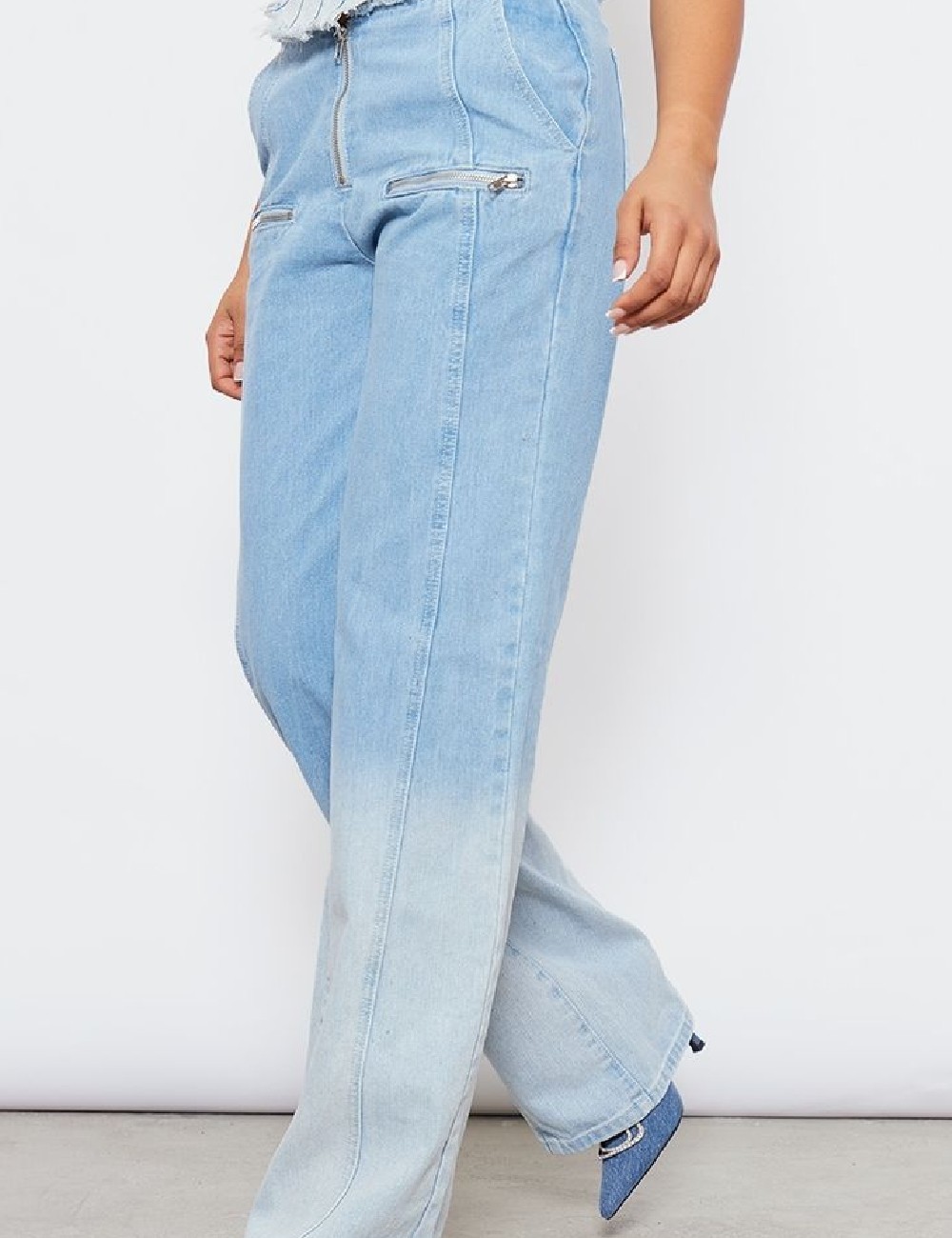 Blugi PRETTYLITTLETHING, albastru - 1 | YEO