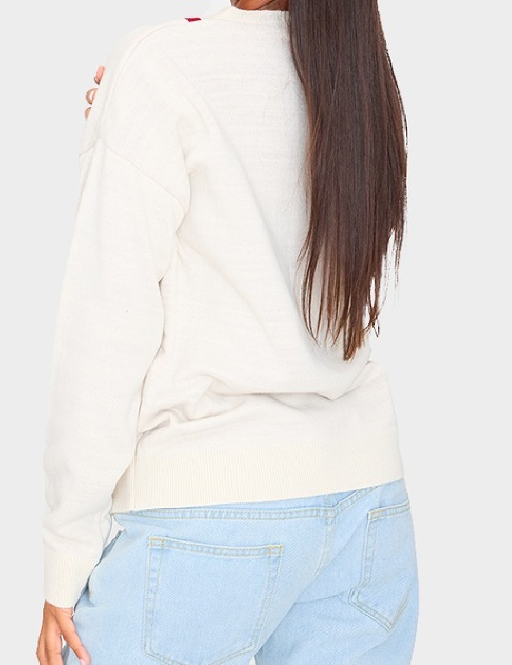 Pulover Oversize PRETTYLITTLETHING Maternity, bej - 1 | YEO