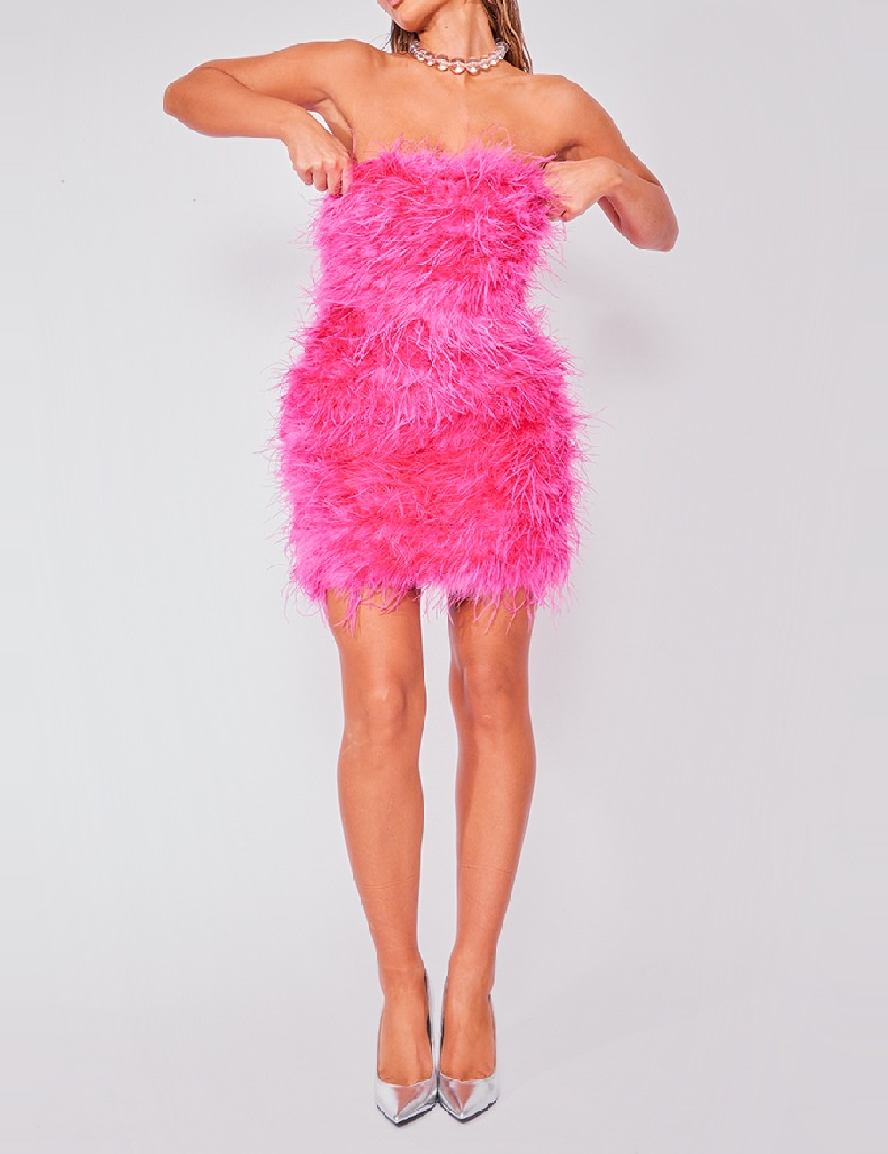 Rochie scurta PRETTYLITTLETHING, roz