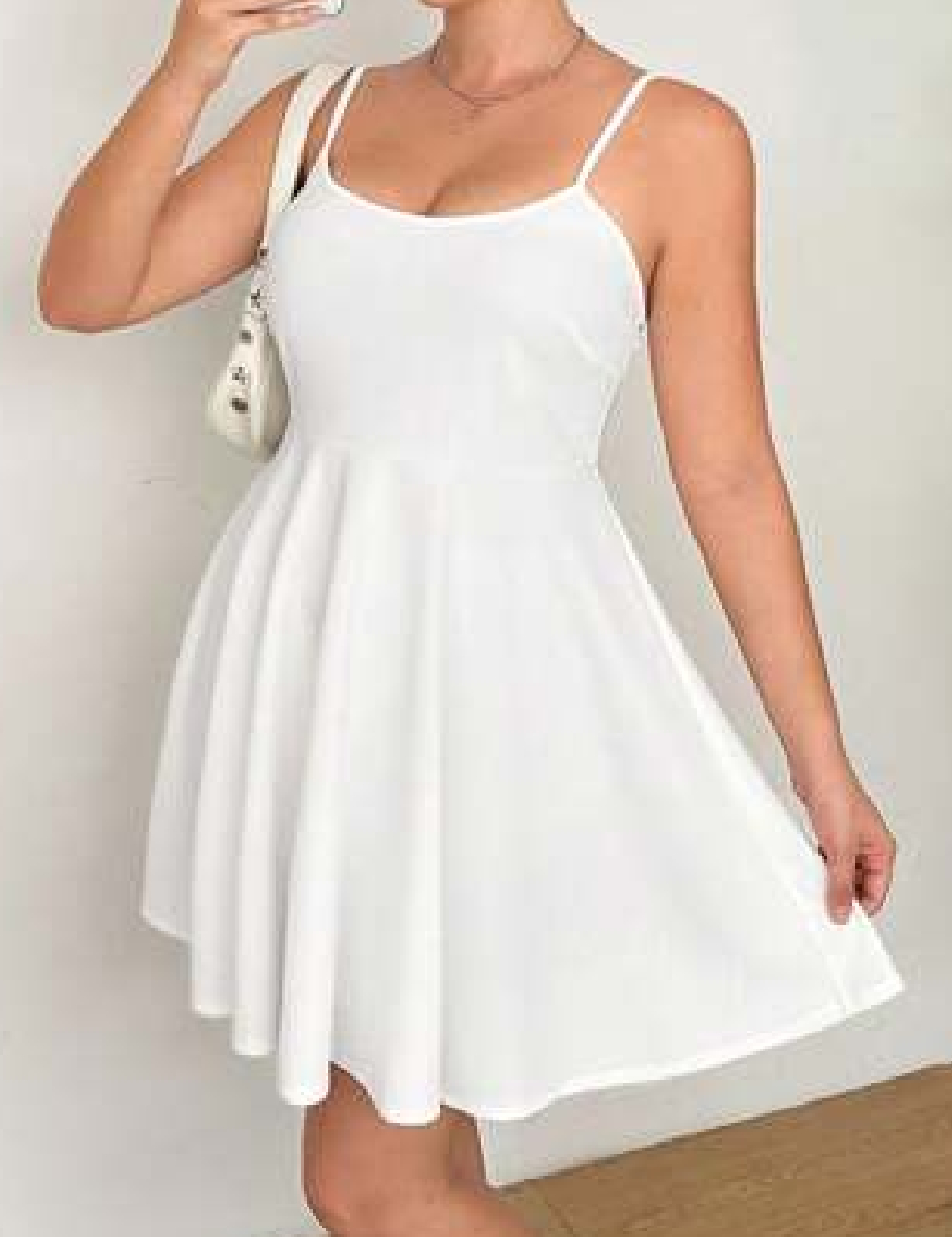 Rochie scurta SHEIN CURVE, alb
