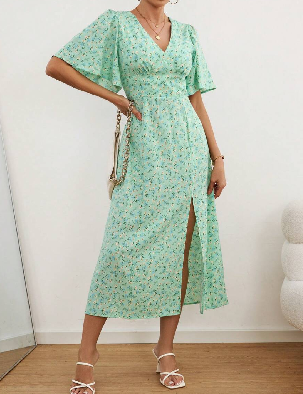 Rochie medie SHEIN, verde