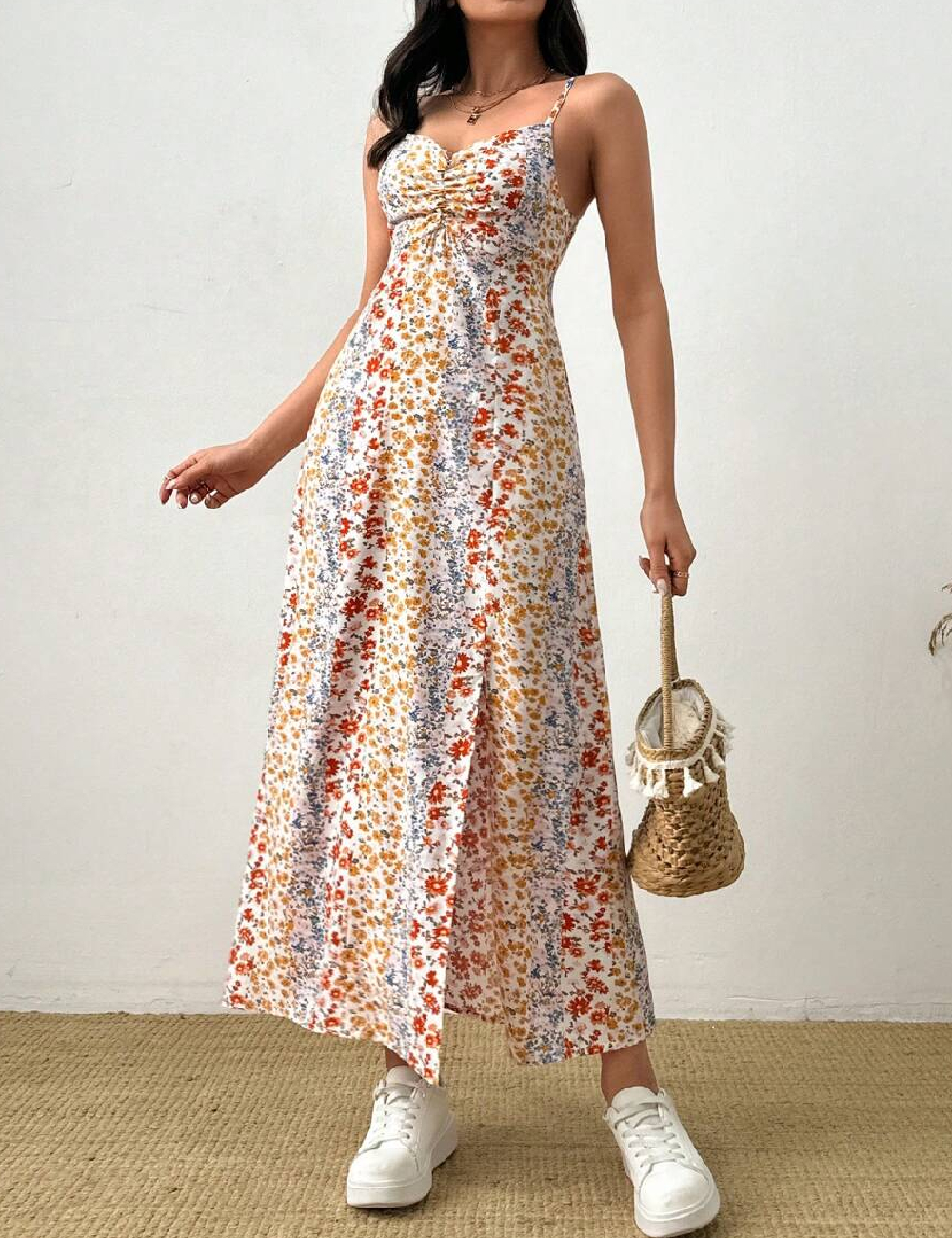 Rochie medie SHEIN, floral print