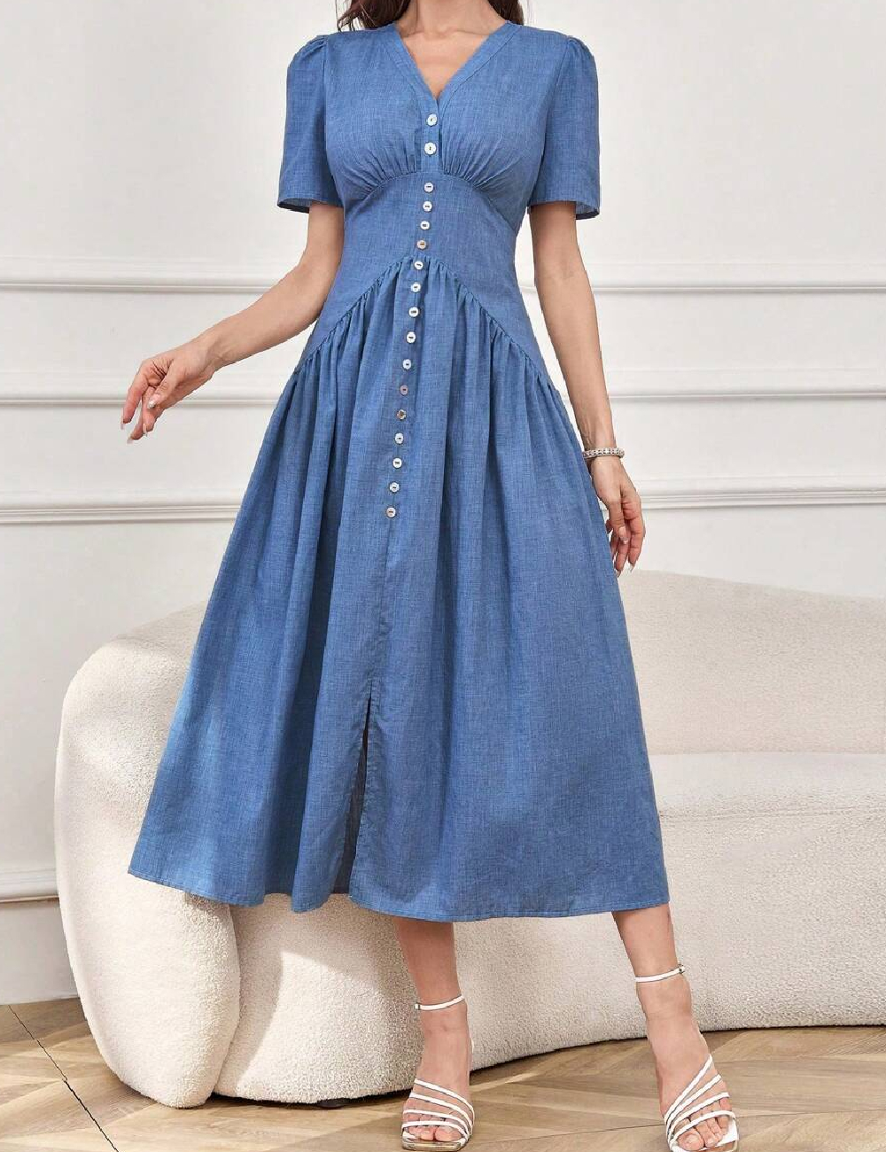 Rochie medie SHEIN, albastru