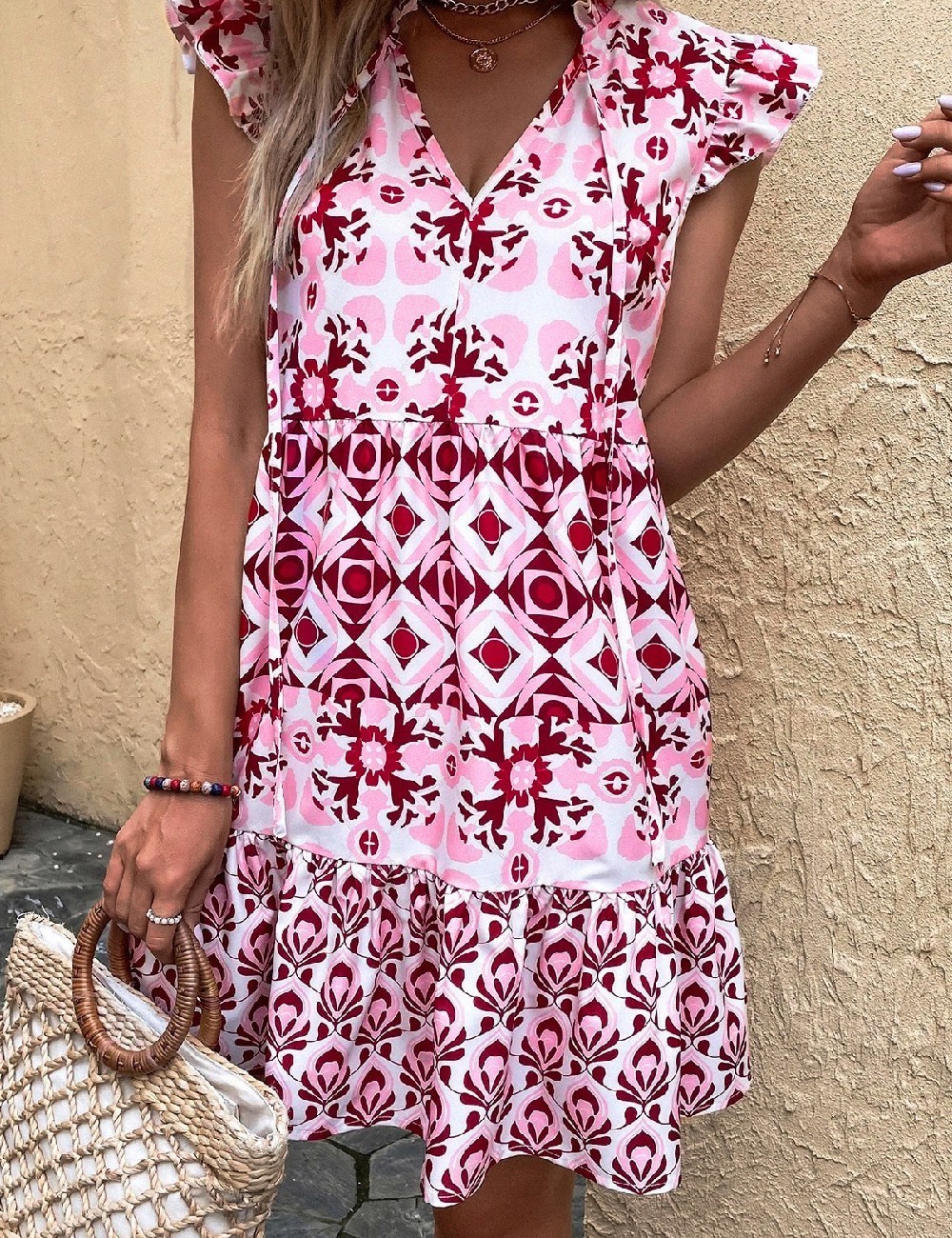 Rochie scurta SHEIN, roz - 1 | YEO