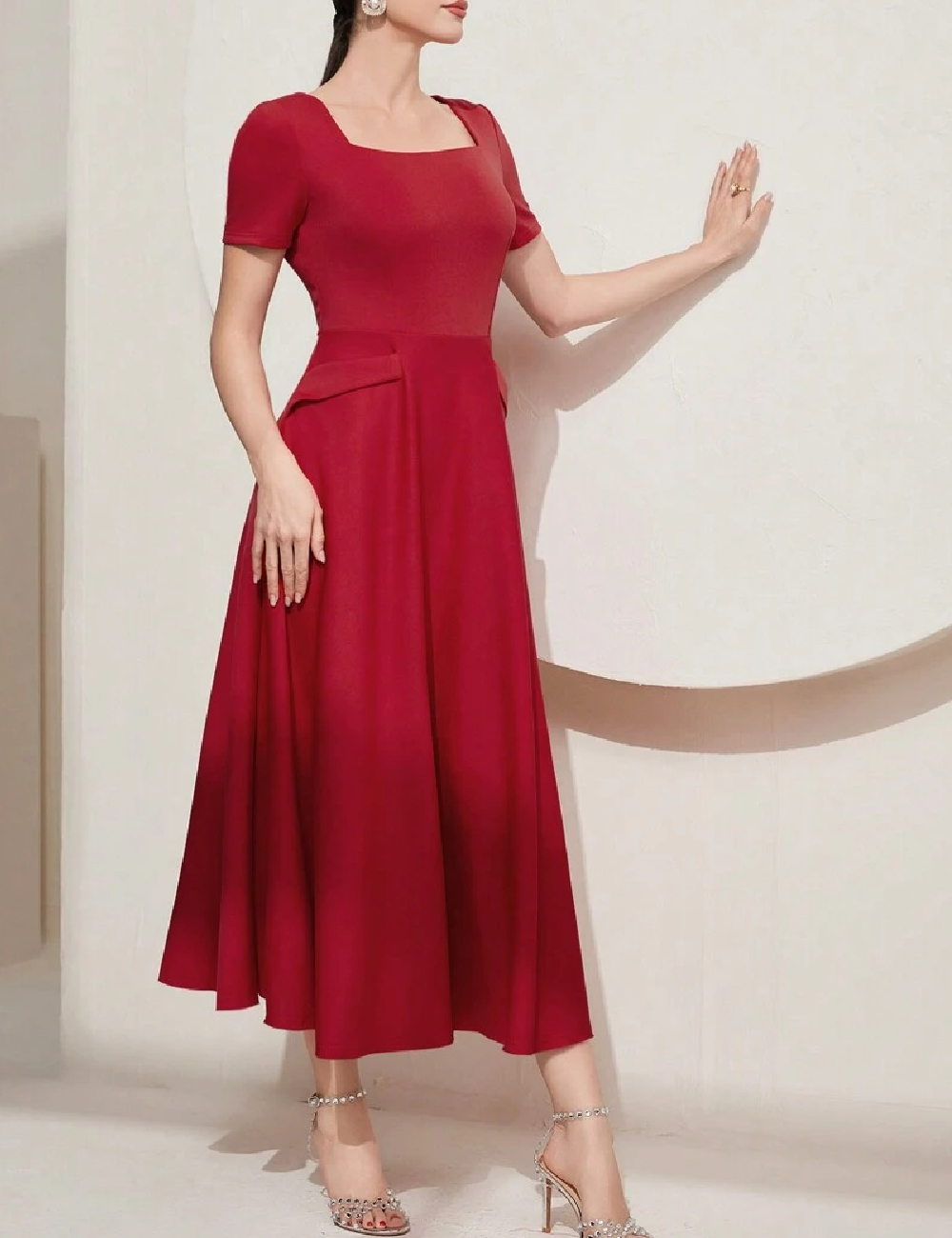 Rochie lunga SHEIN, rosu