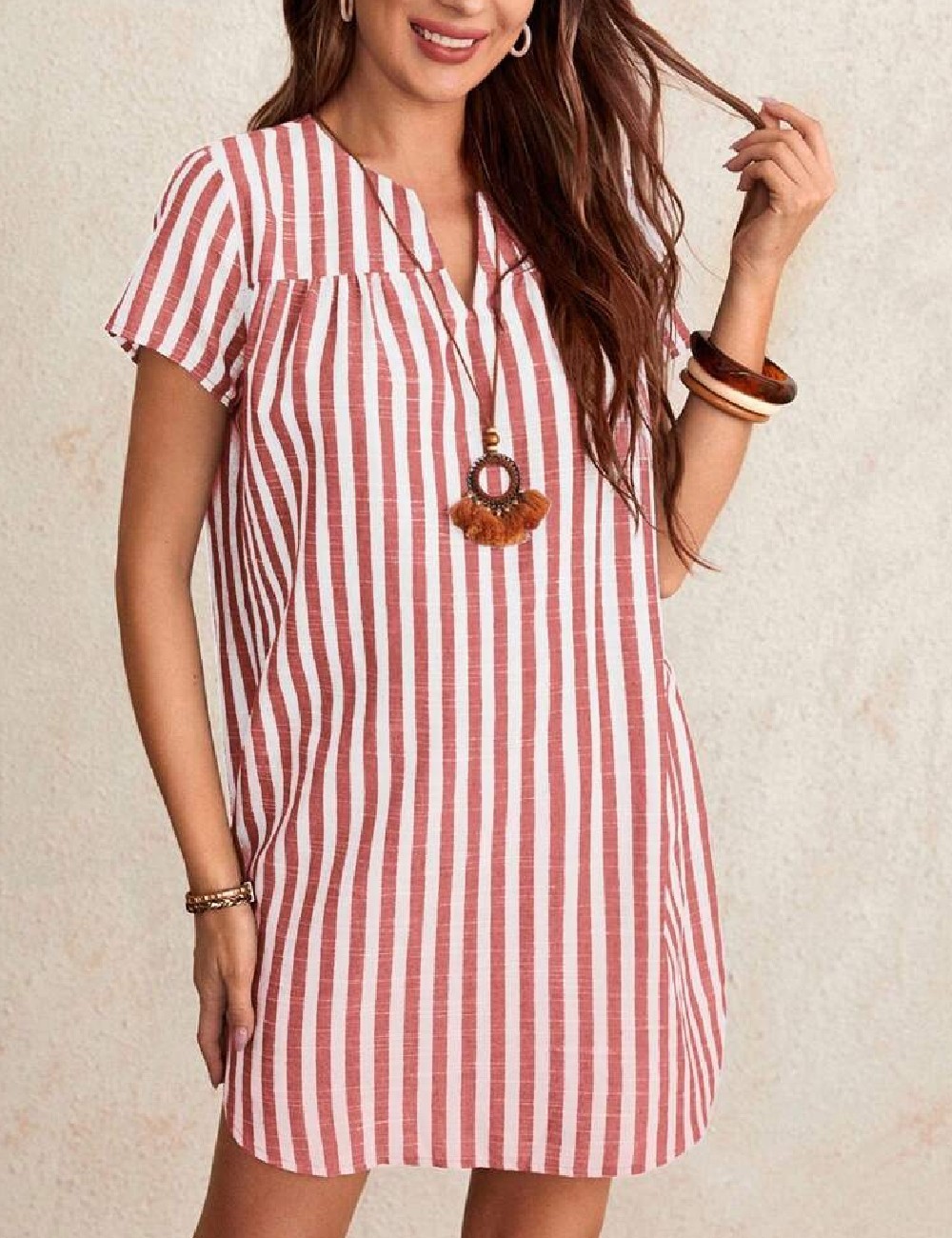 Rochie scurta SHEIN, rosu - 1 | YEO