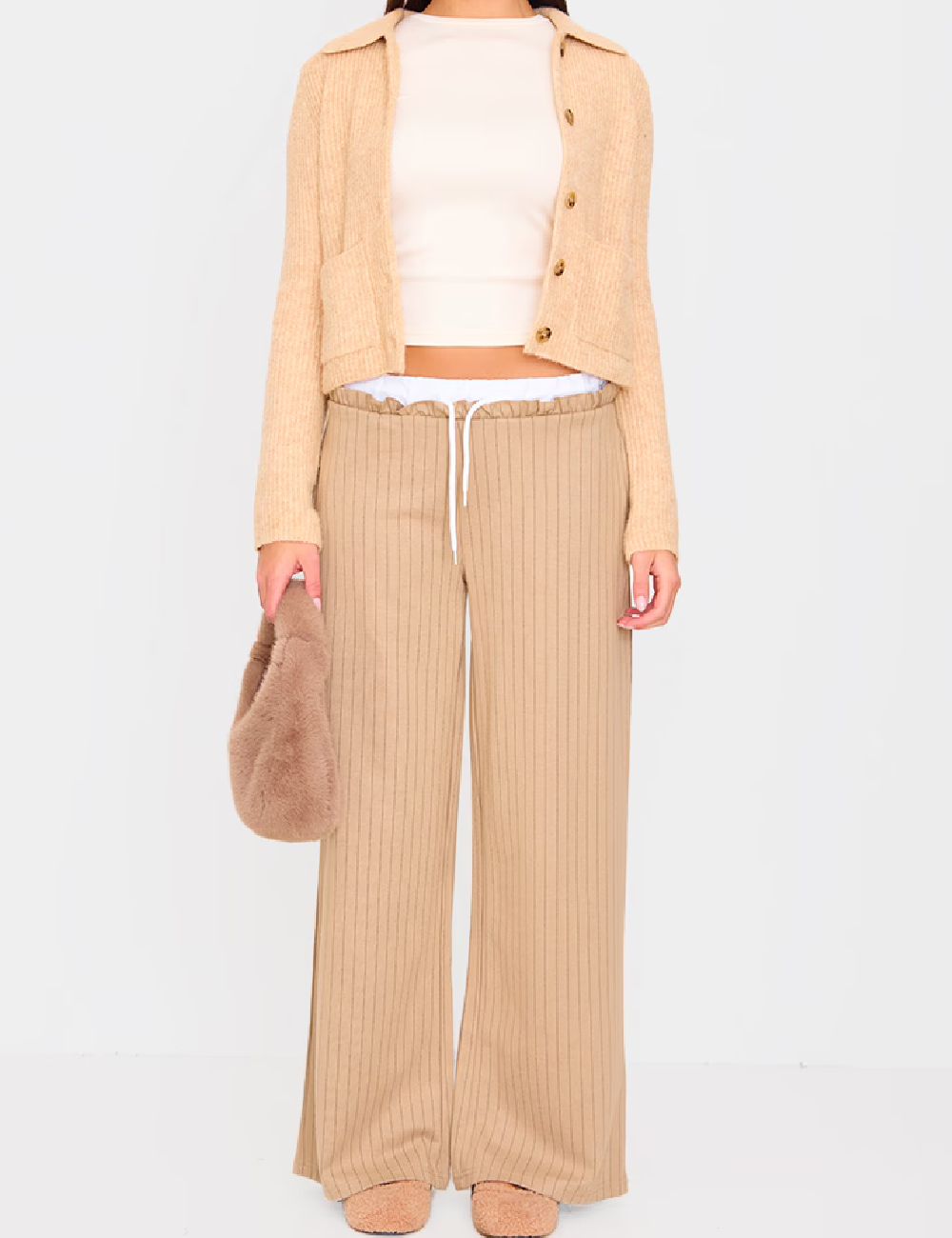 Pantaloni PRETTYLITTLETHING, bej