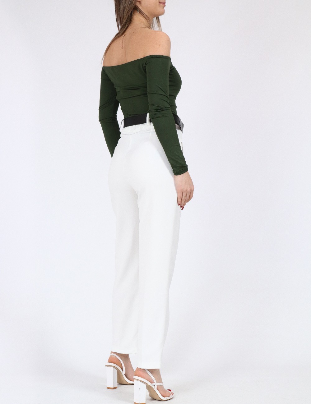 Pantaloni SHEIN, alb - 1 | YEO