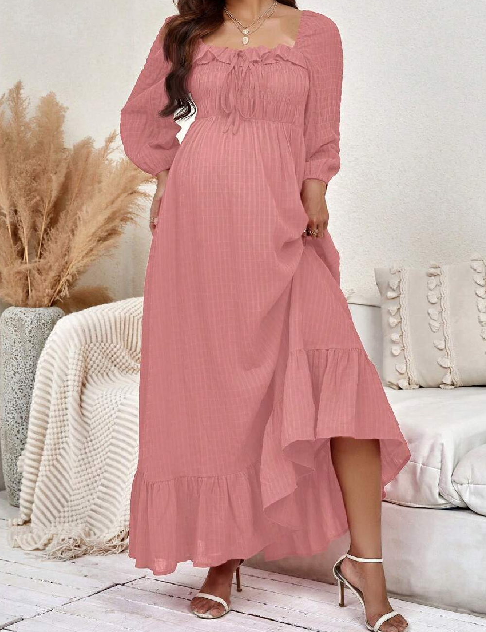 Rochie lunga SHEIN Maternity, roz