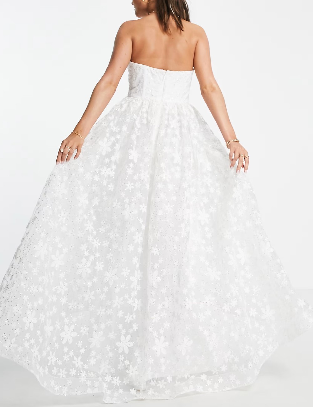 Rochie lunga Maya Deluxe, alb - 1 | YEO