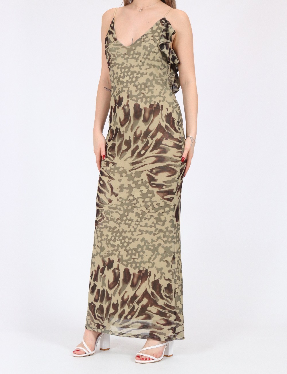 Rochie lunga ASOS, verde - 1 | YEO