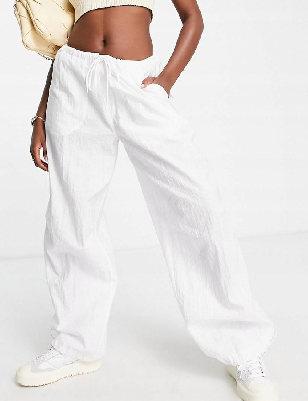 Pantaloni Top Shop, alb