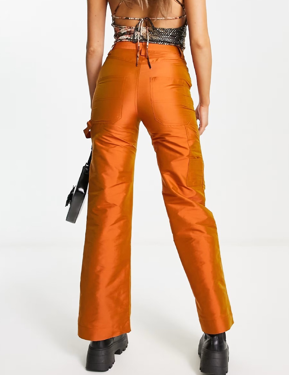 Pantaloni COLLUSION, caramiziu - 1 | YEO