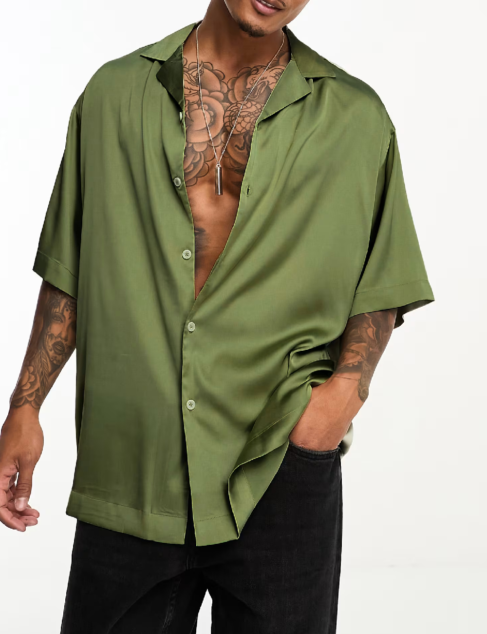 Camasa ASOS, verde