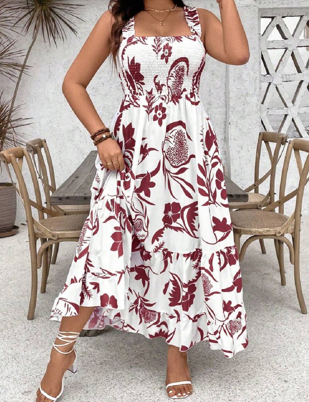 Rochie lunga SHEIN CURVE, alb - 1 | YEO