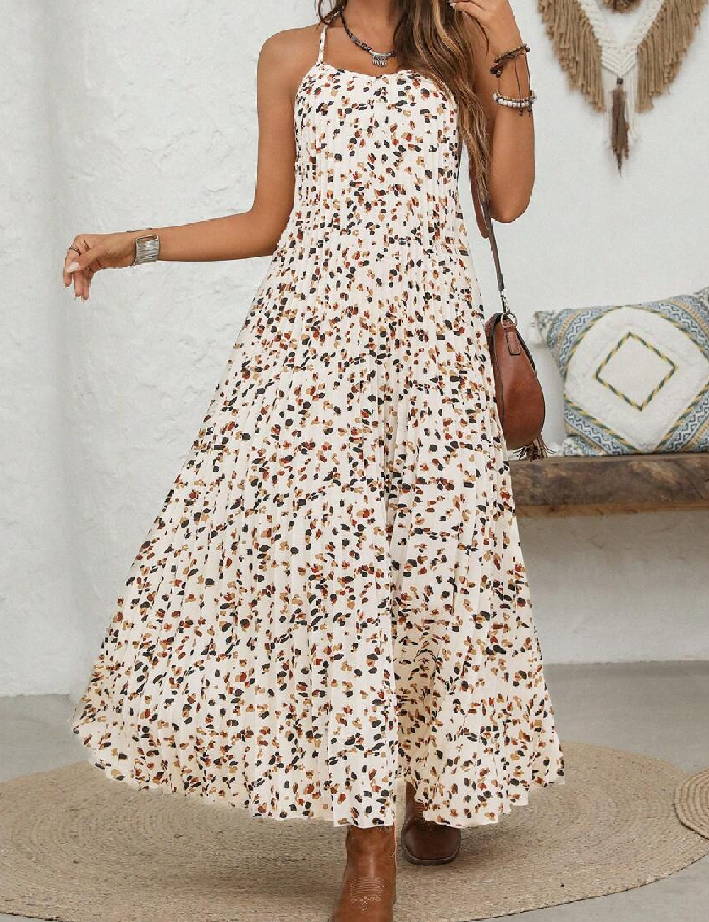 Rochie lunga SHEIN, crem