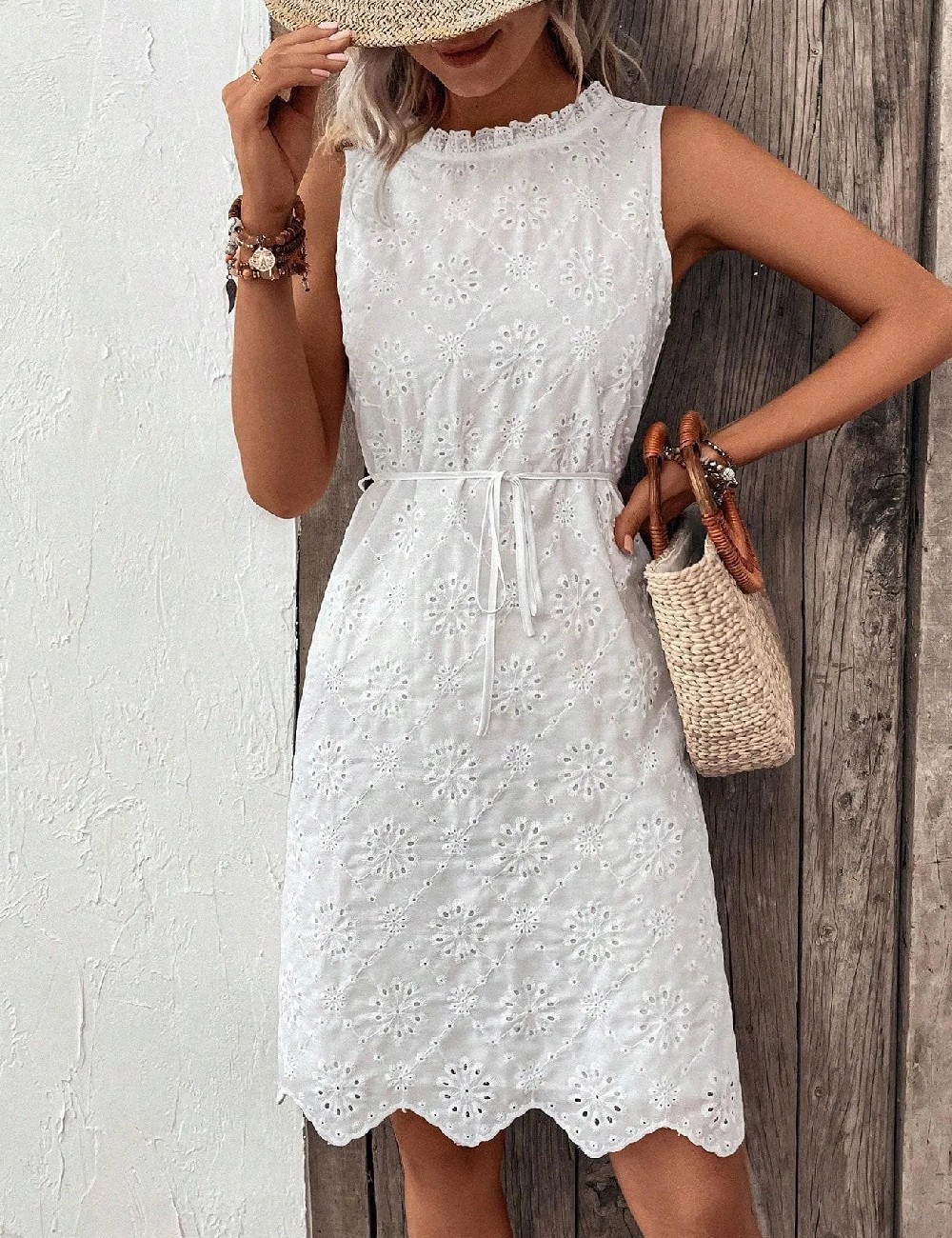 Rochie scurta SHEIN, alb - 1 | YEO