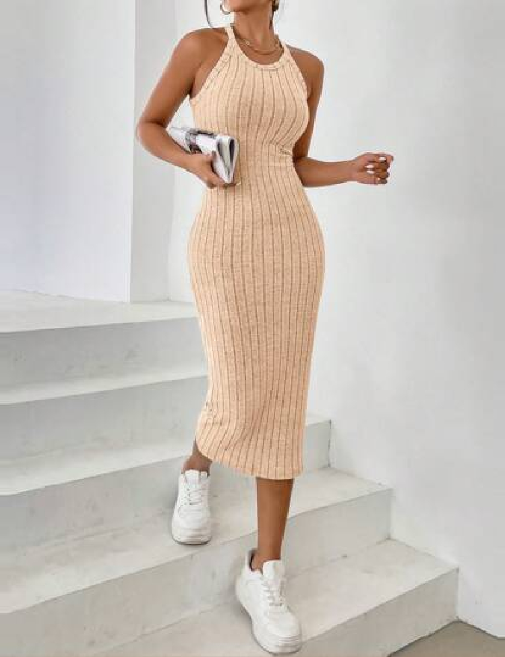 Rochie medie SHEIN, crem