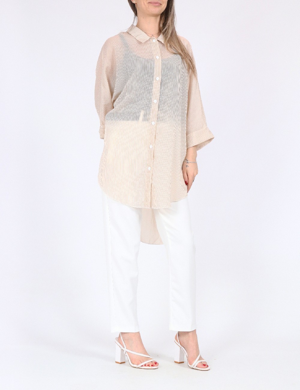 Camasa SHEIN, crem - 1 | YEO