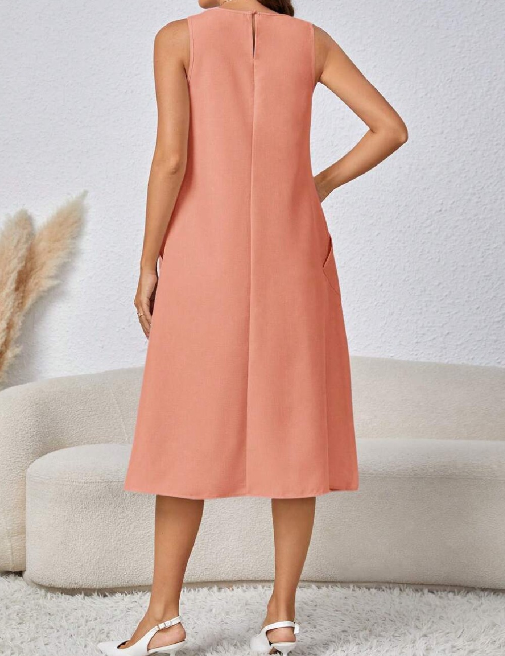 Rochie medie SHEIN, piersica - 1 | YEO