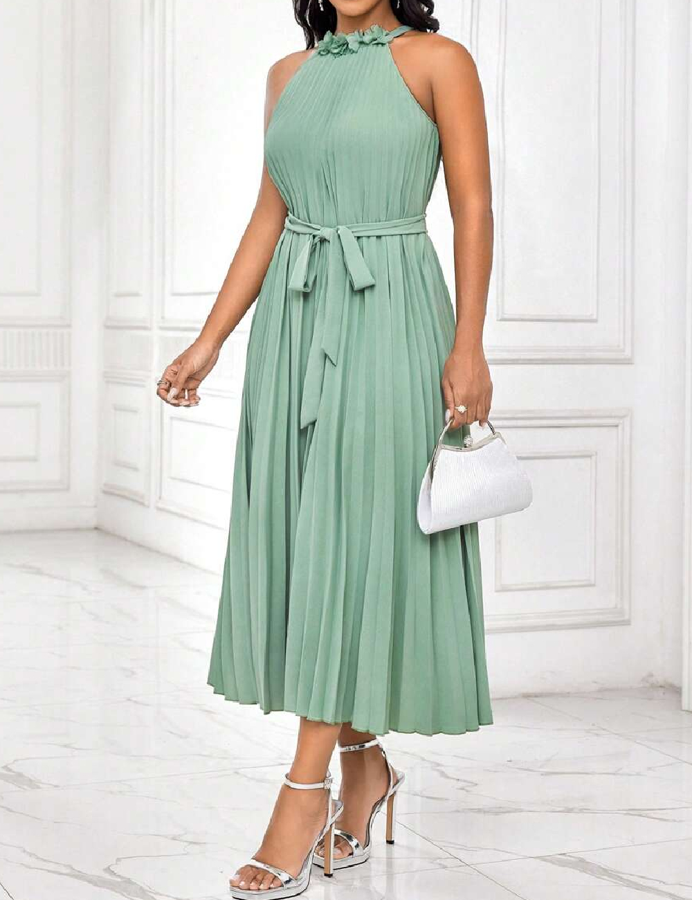 Rochie medie SHEIN, verde