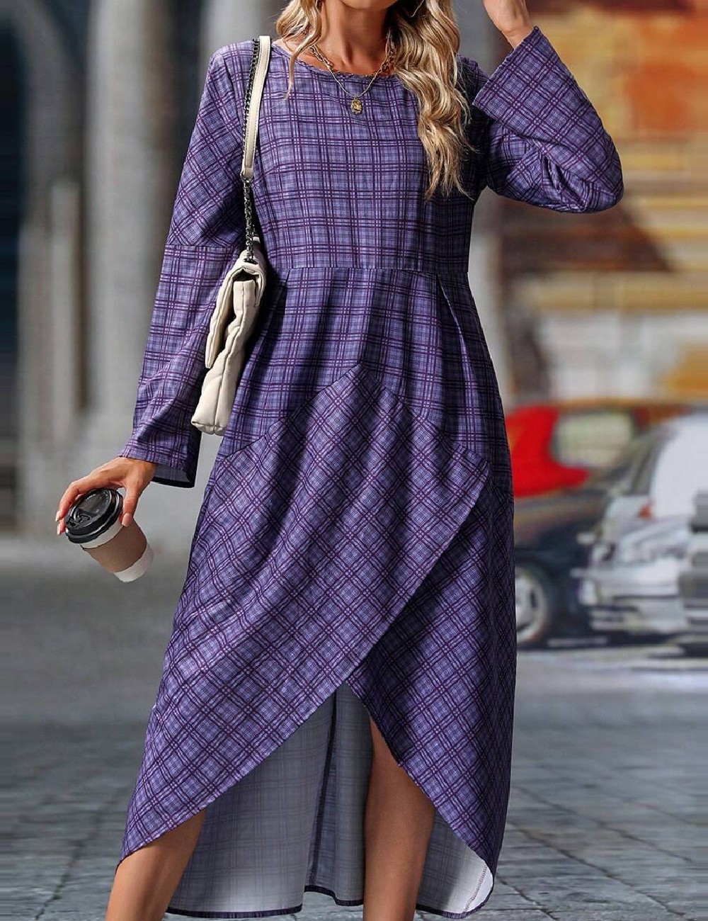 Rochie medie SHEIN, mov - 1 | YEO
