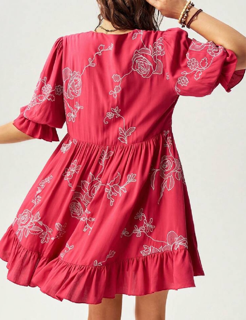 Rochie scurta SHEIN, rosu - 1 | YEO