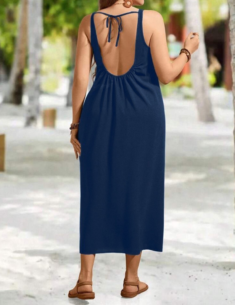 Rochie medie SHEIN CURVE, albastru - 1 | YEO