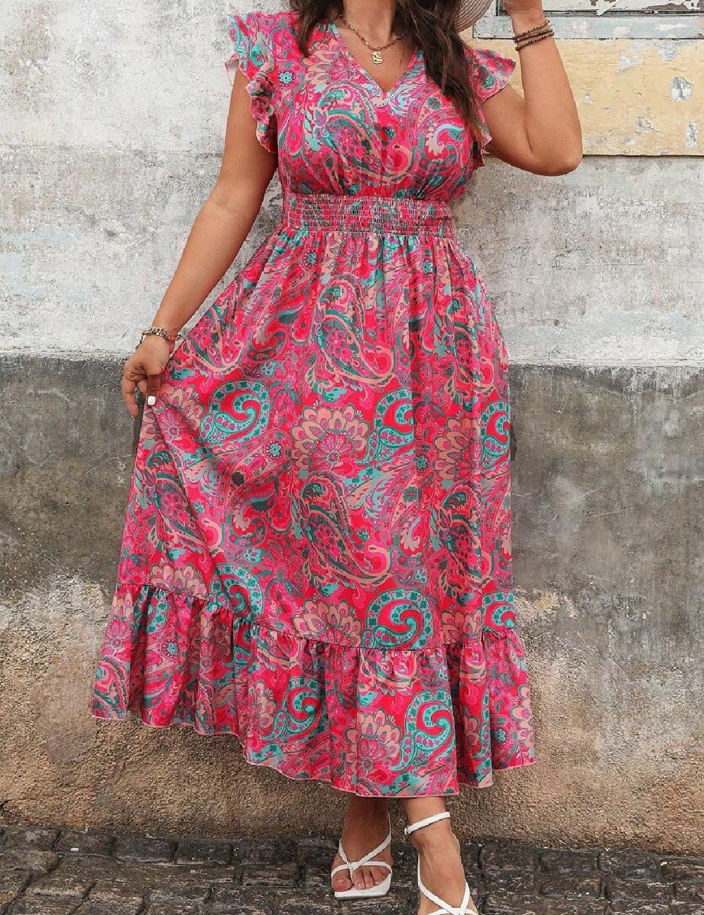 Rochie lunga SHEIN CURVE, roz - 1 | YEO
