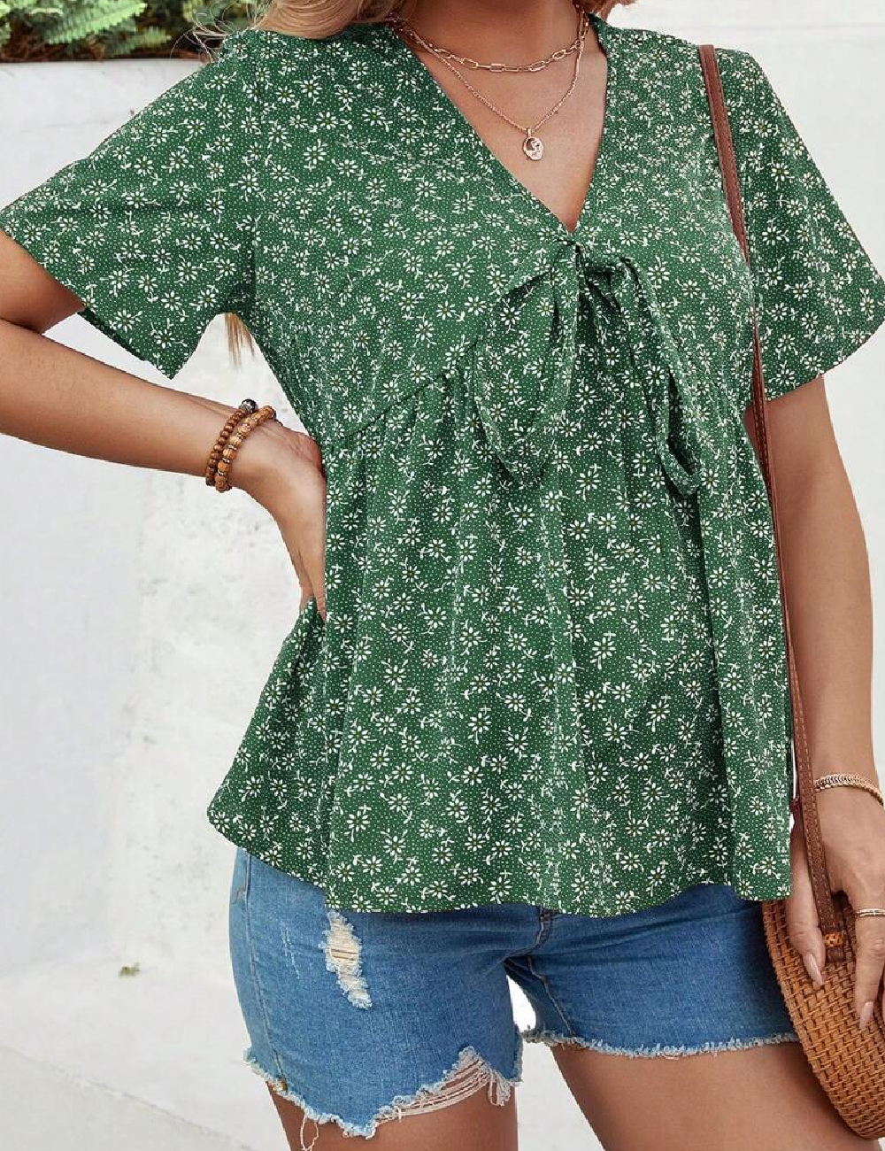 Bluza SHEIN Maternity Plus, verde