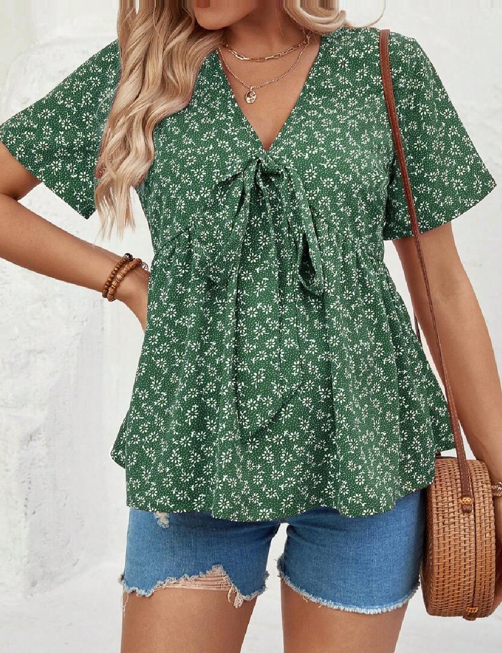 Bluza SHEIN Maternity Plus, verde - 1 | YEO