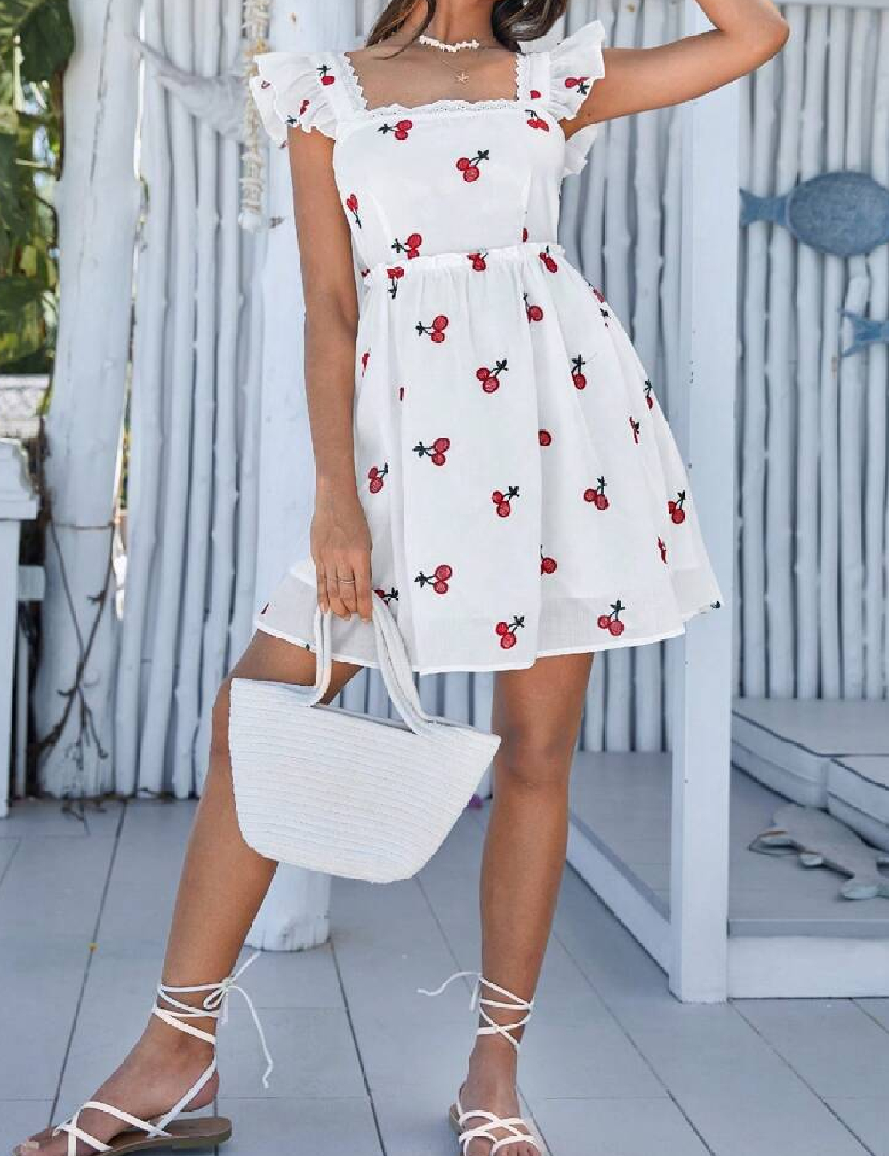 Rochie scurta SHEIN, alb