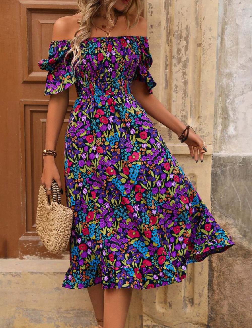 Rochie medie SHEIN, floral print - 1 | YEO