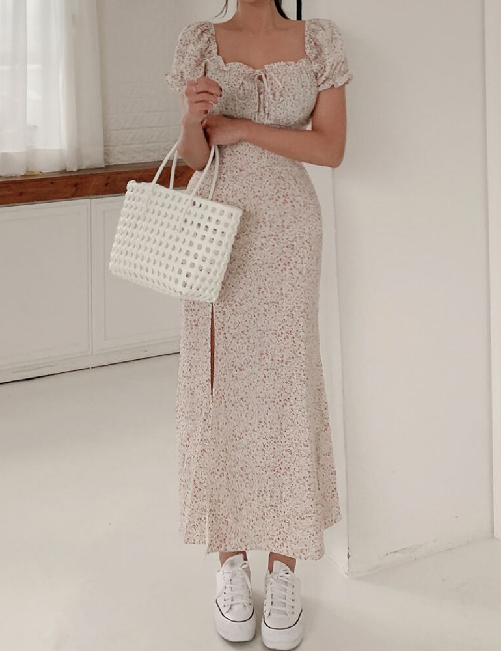 Rochie lunga Dazy, floral print