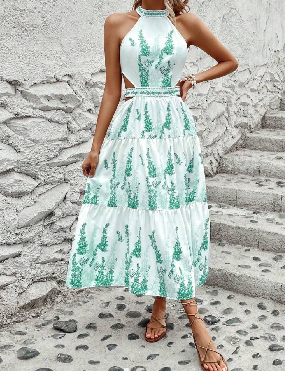 Rochie medie SHEIN, verde - 1 | YEO