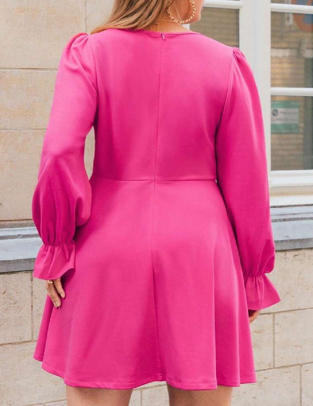 Rochie scurta SHEIN CURVE, roz - 1 | YEO