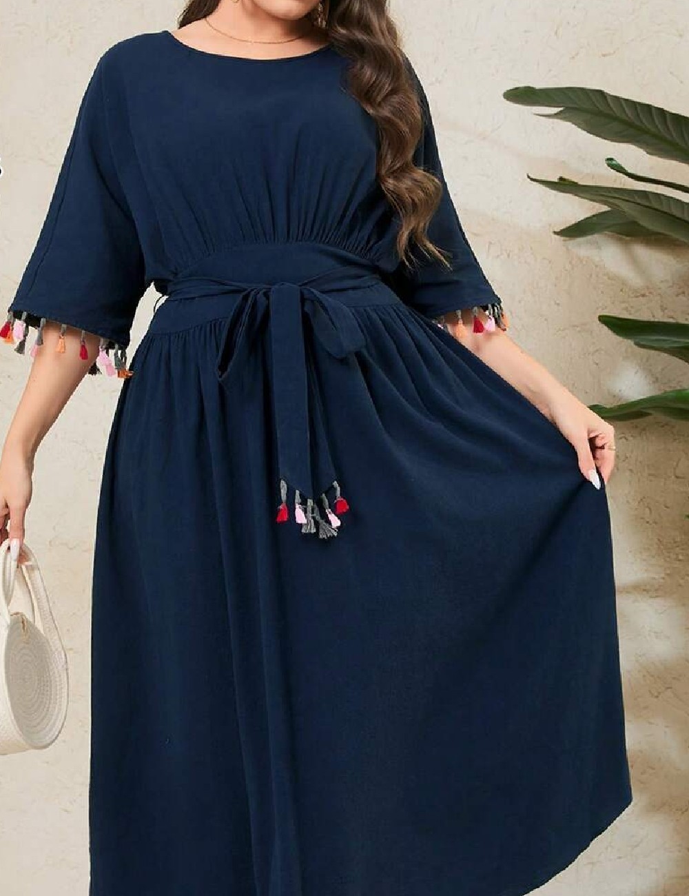 Rochie lunga SHEIN CURVE, bleumarin - 1 | YEO