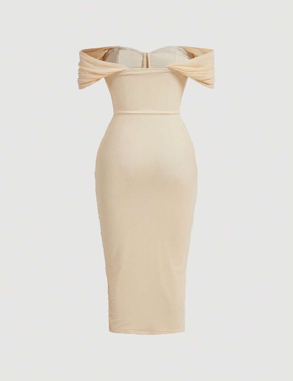 Rochie medie SHEIN, crem - 1 | YEO