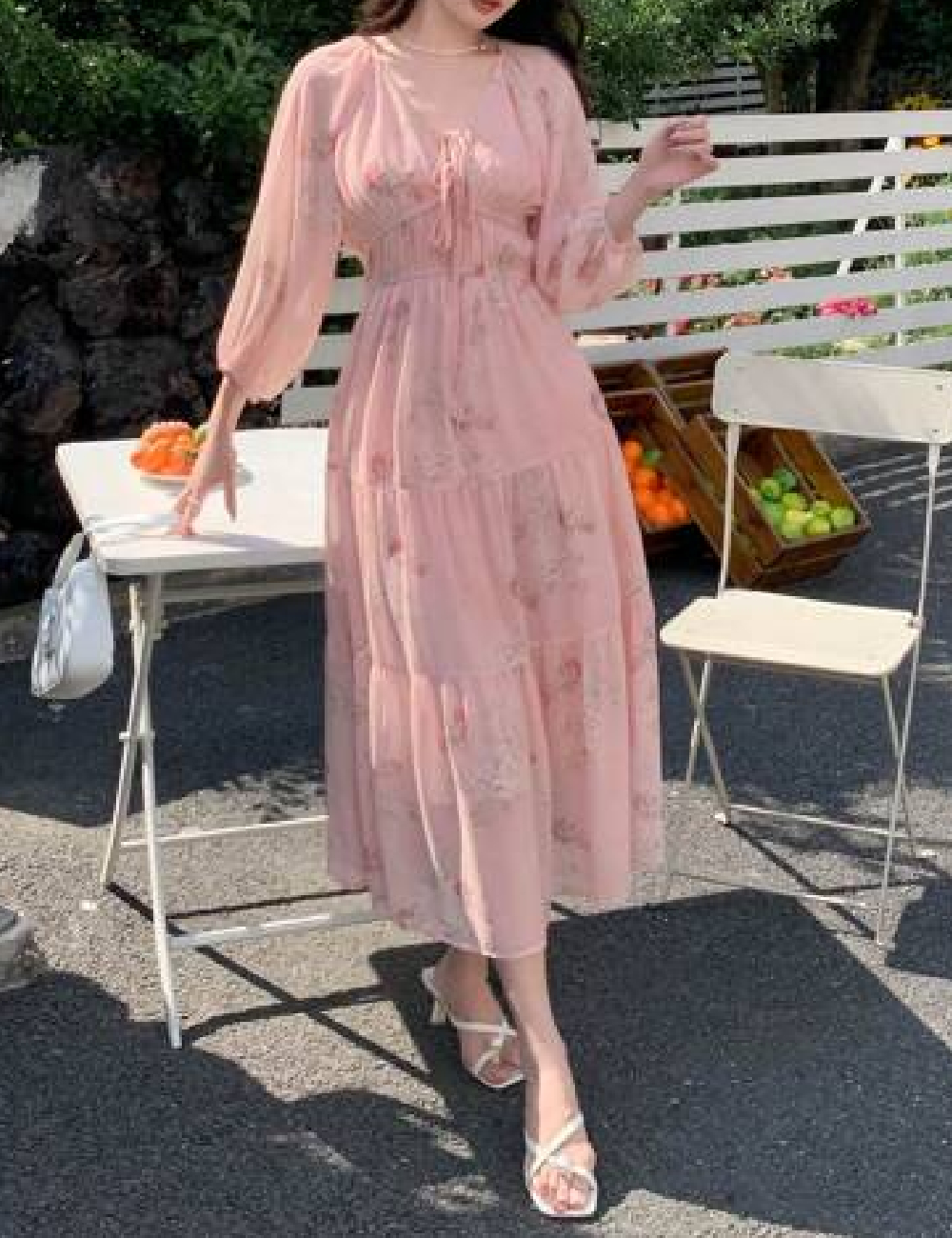 Rochie medie Dazy, roz