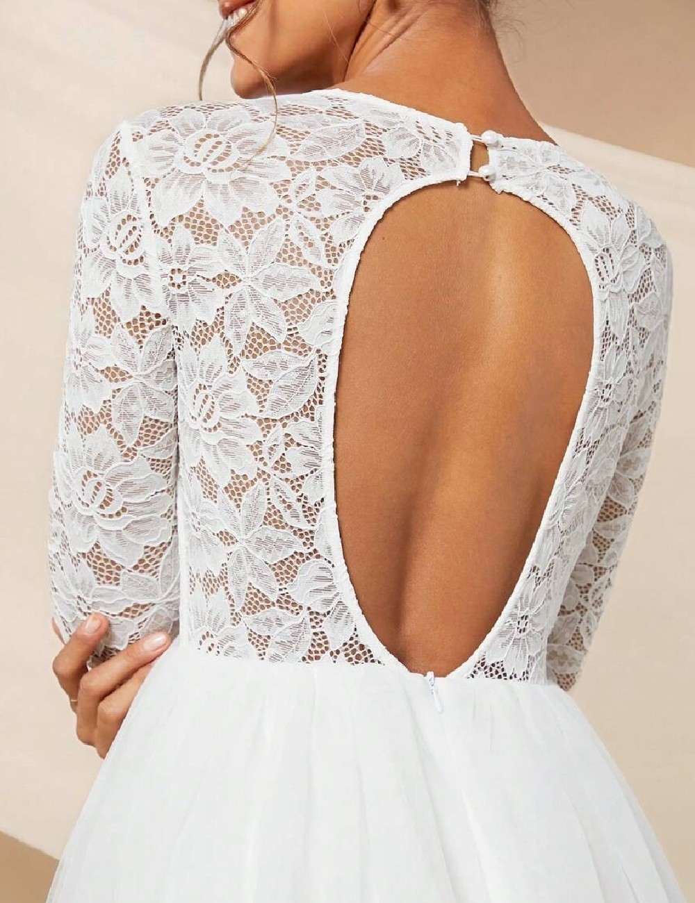 Rochie medie SHEIN, alb - 1 | YEO