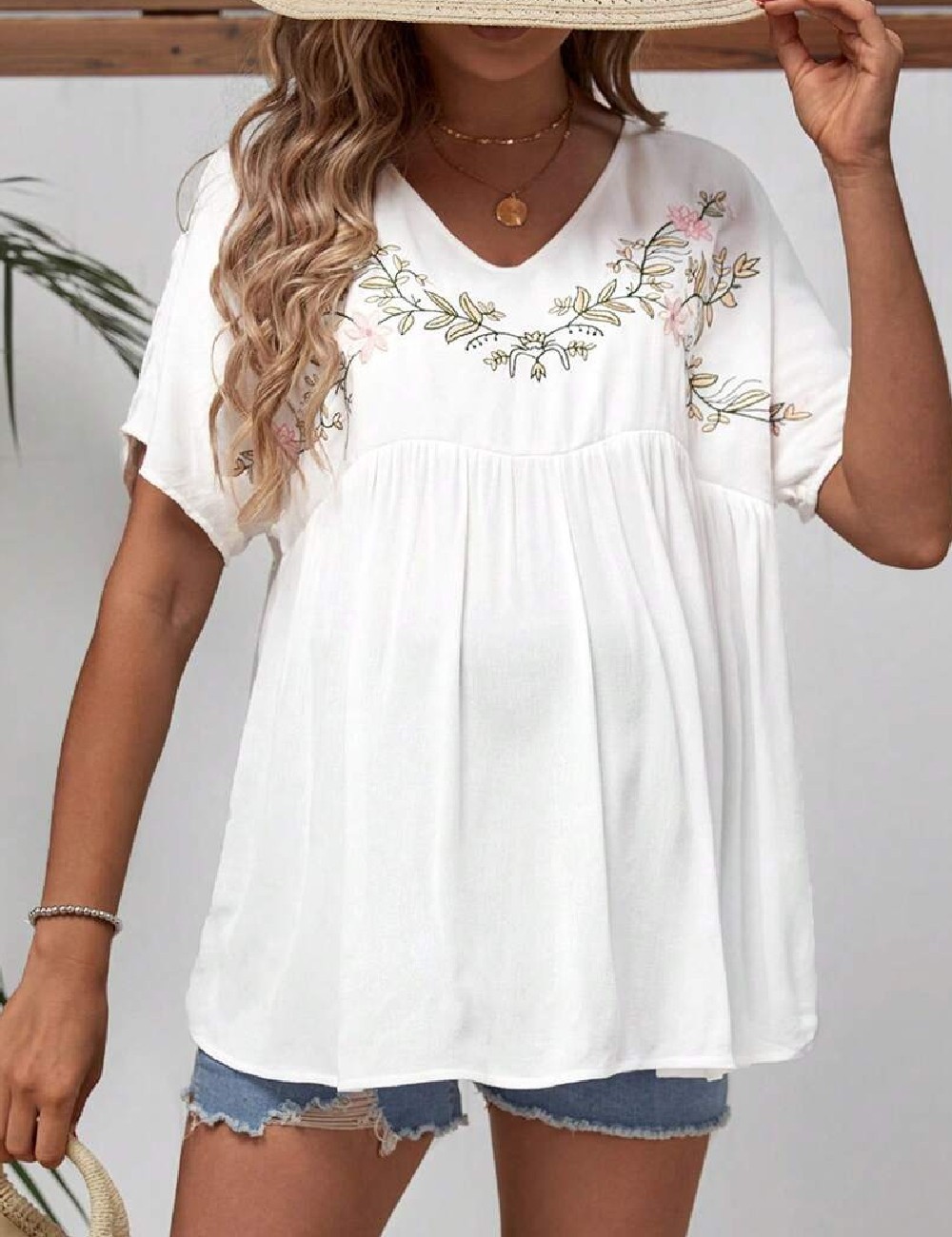 Bluza SHEIN Maternity, alb - 1 | YEO