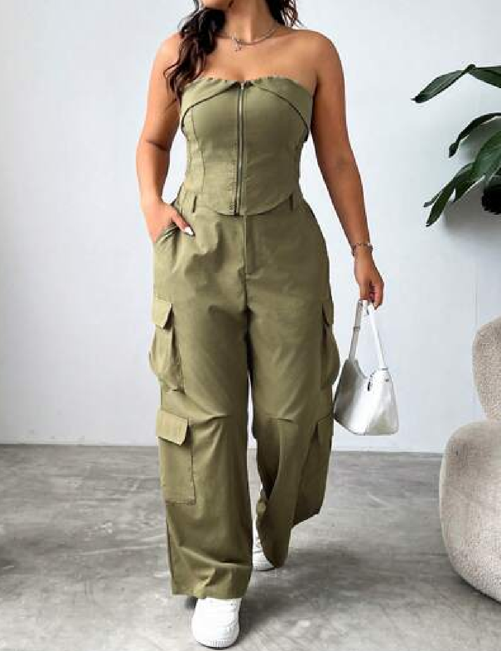 Compleu SHEIN CURVE, verde