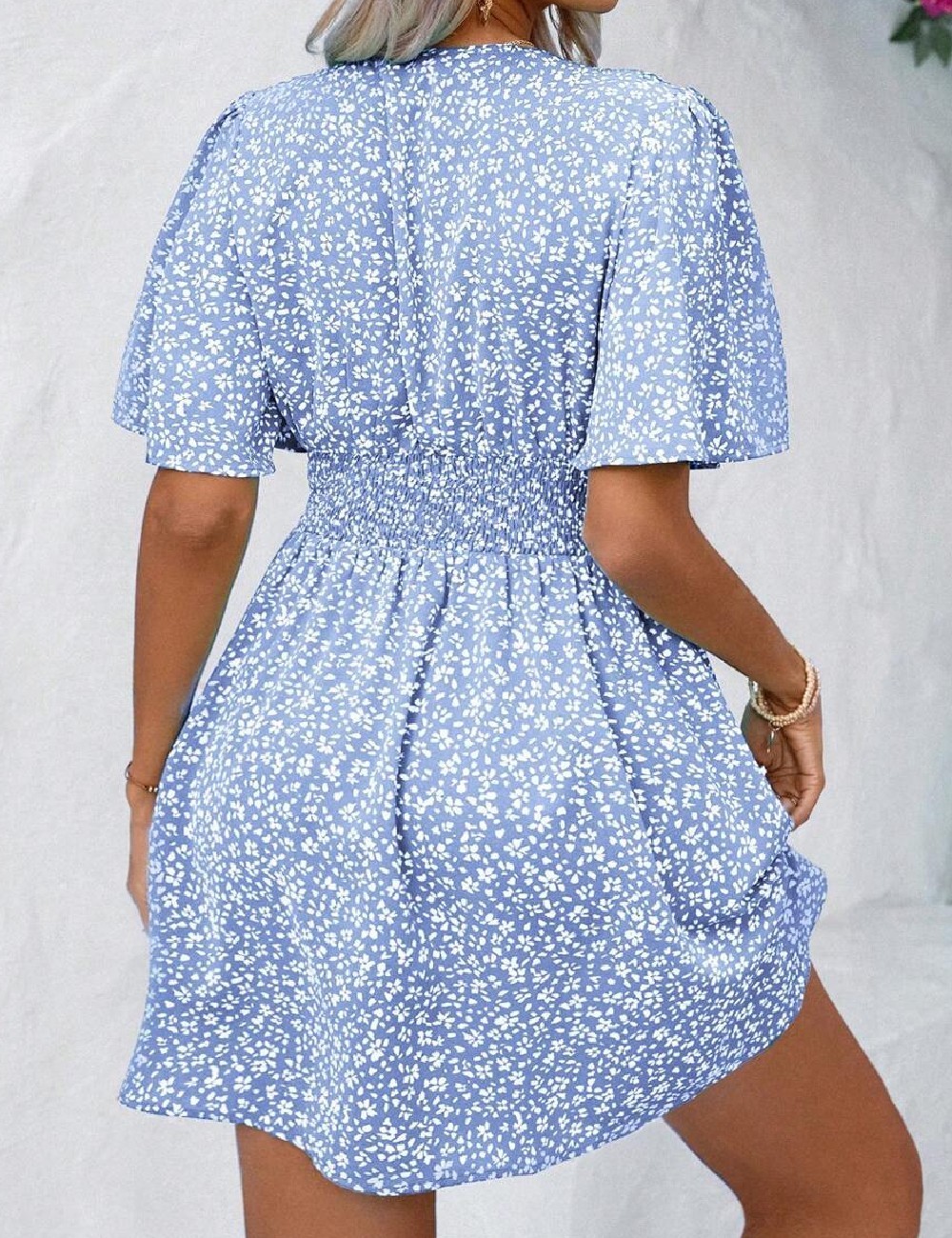 Rochie scurta SHEIN CURVE, albastru - 1 | YEO