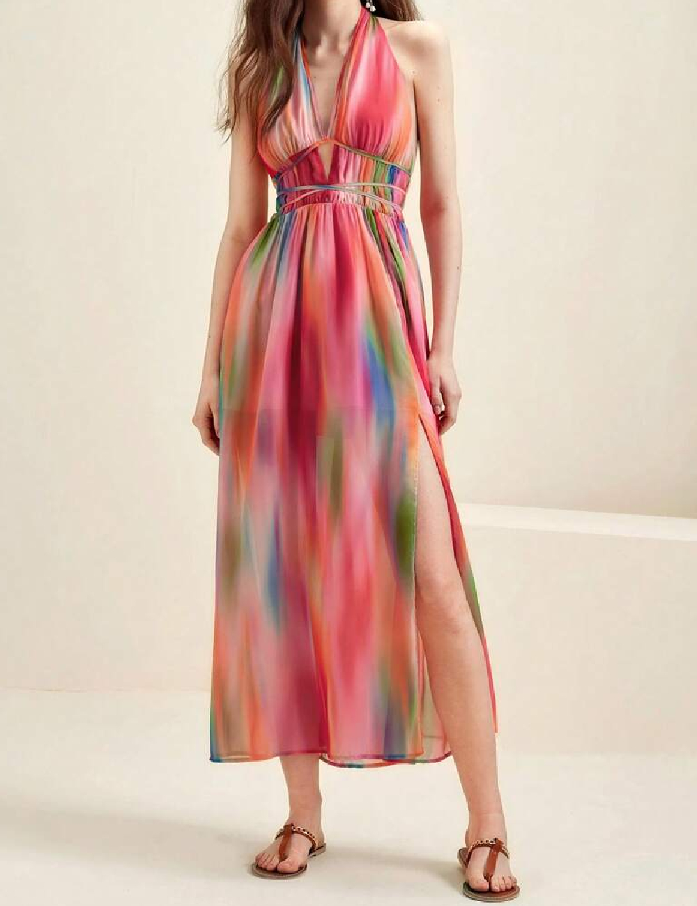 Rochie medie Anewsta, mix culori