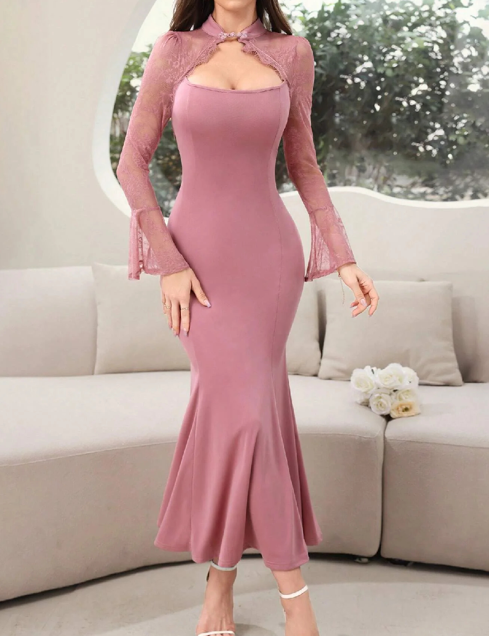 Rochie lunga SHEIN, roz