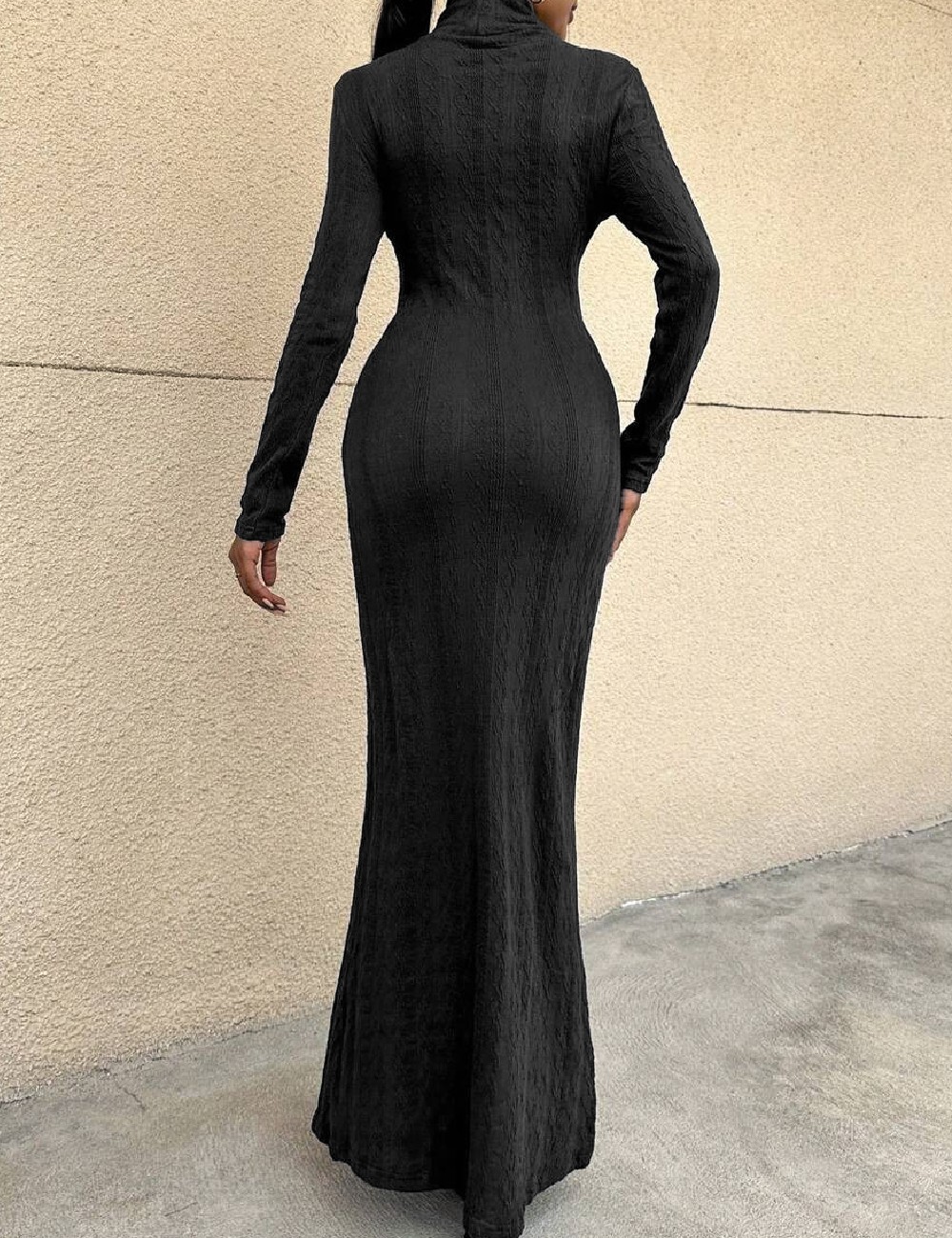 Rochie lunga SHEIN, gri inchis - 1 | YEO