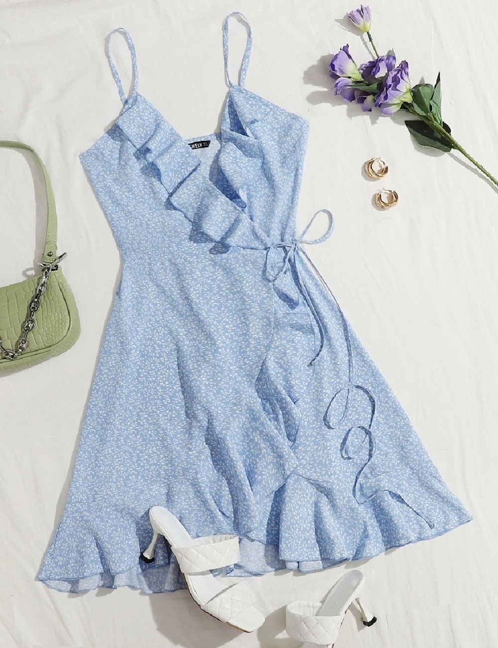 Rochie scurta SHEIN, albastru - 1 | YEO