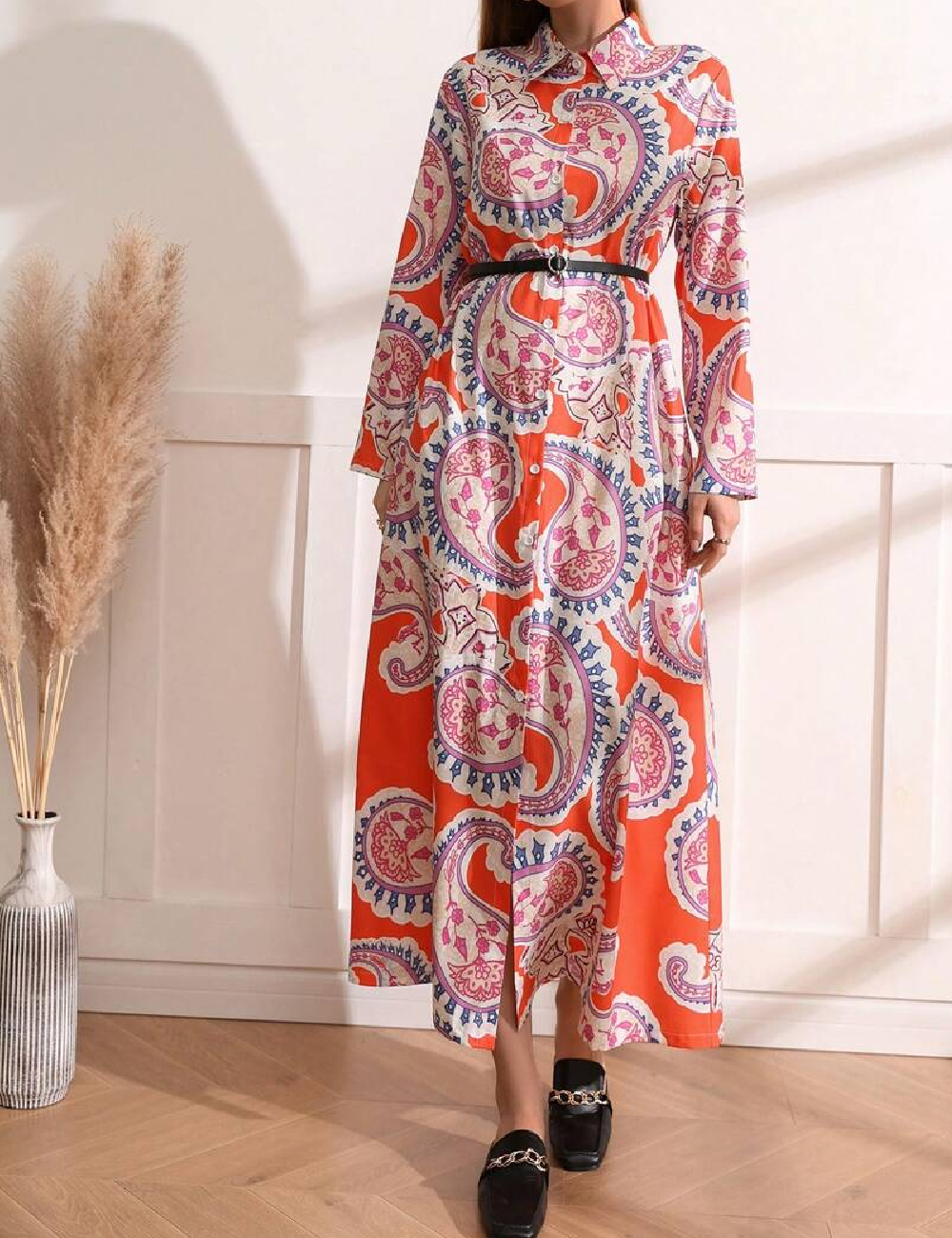 Rochie lunga SHEIN, portocaliu