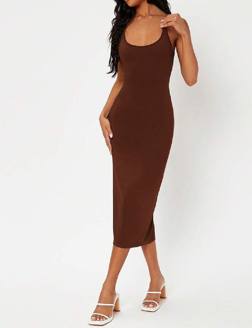 Rochie medie SHEIN, maro - 1 | YEO