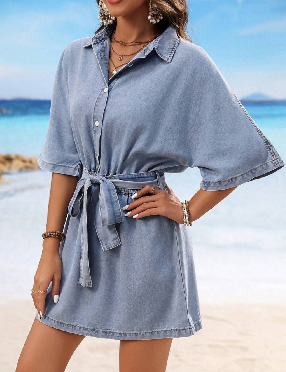Rochie scurta SHEIN, albastru